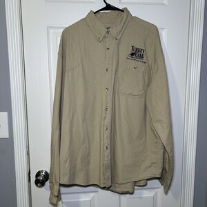 Turkey Call Television Shirt Men's XL Tan NWTF National Wild Turkey Federation